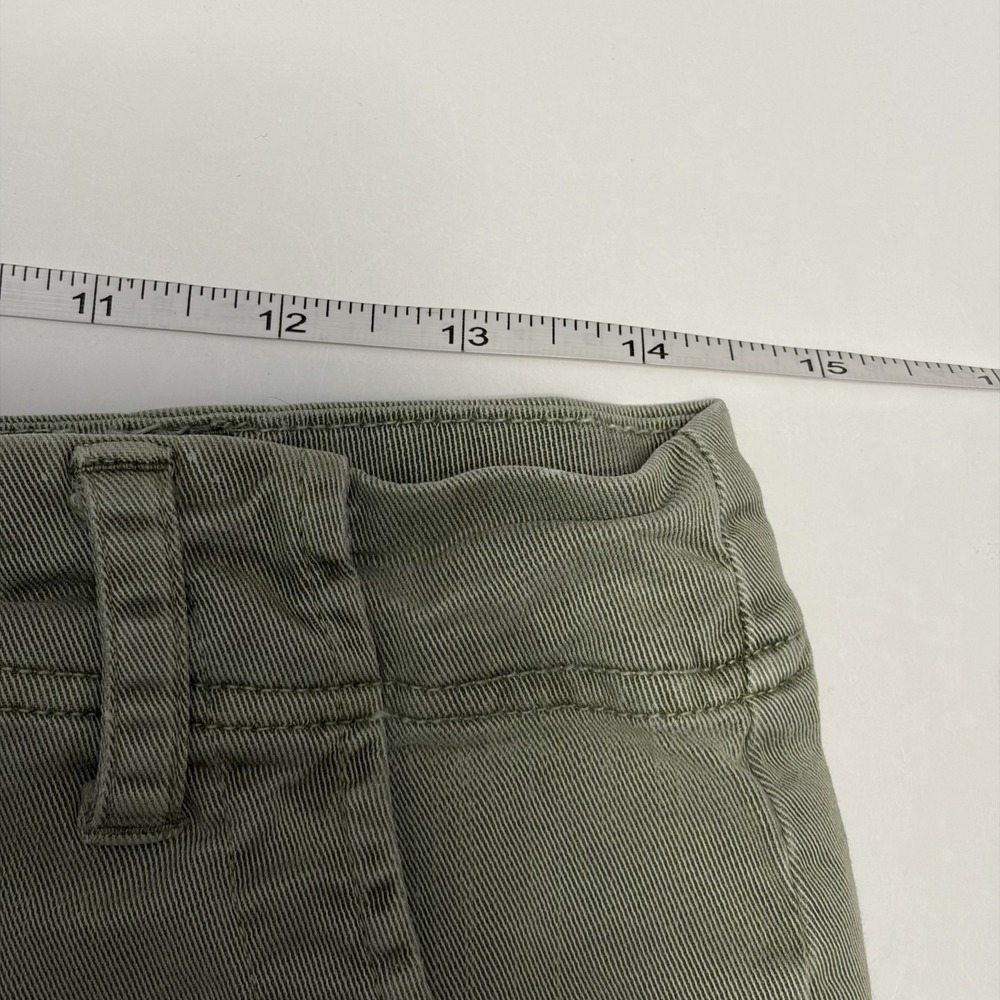 YFB Womens Y2K Olive Green Micro Mini Shorts M 29in Festival Boho Indie - Picture 5 of 10